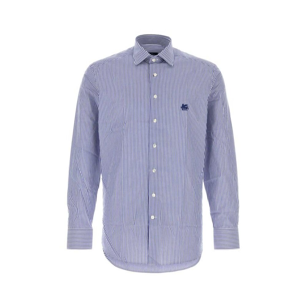 Etro Men Embroidered Poplin Shirt